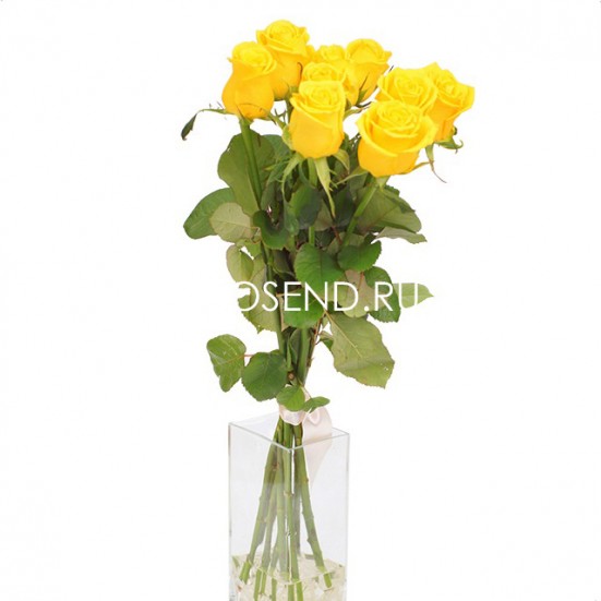 Букет «9 желтых роз» - фото 2