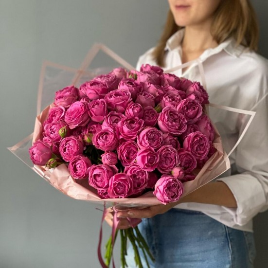 Букет «Розовых пионовидных роз» - фото 3