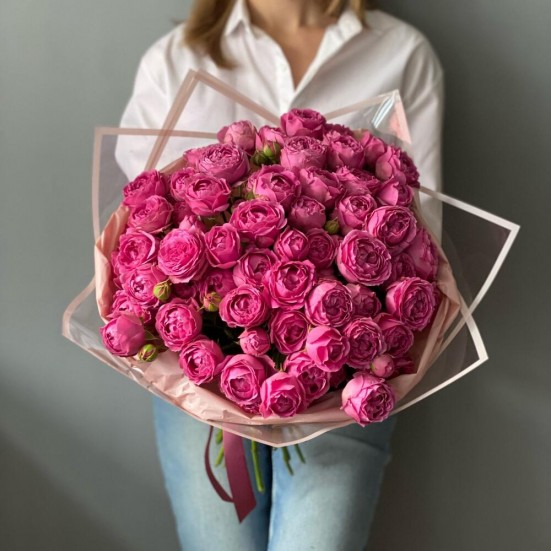 Букет «Розовых пионовидных роз» - фото 2
