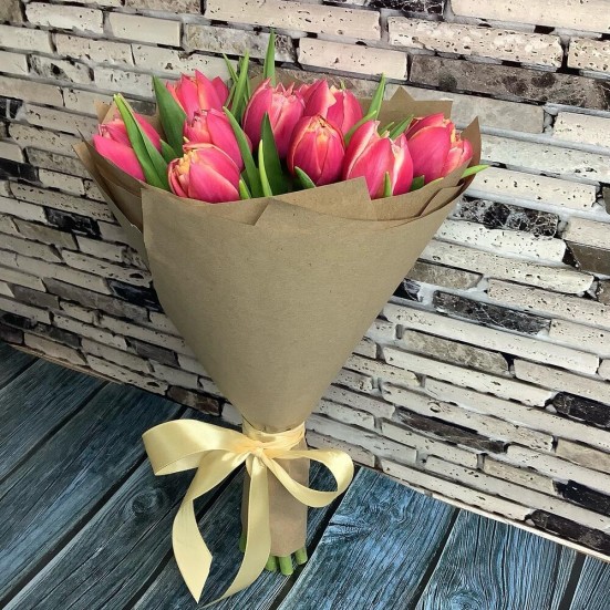 Букет «11 розовых тюльпанов» - фото 5